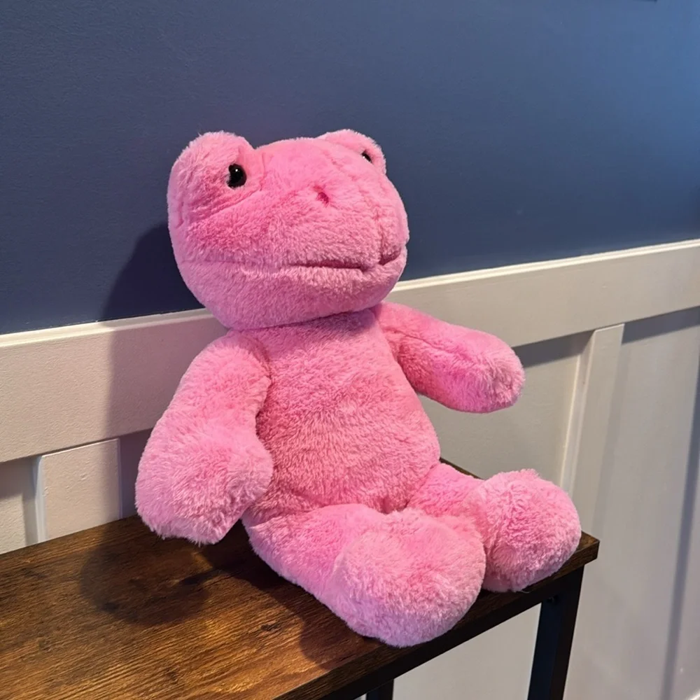 Build A Bear Spring Pink Frog Smile Plush  2022 16" strawberry scented - Picture 2 of 10